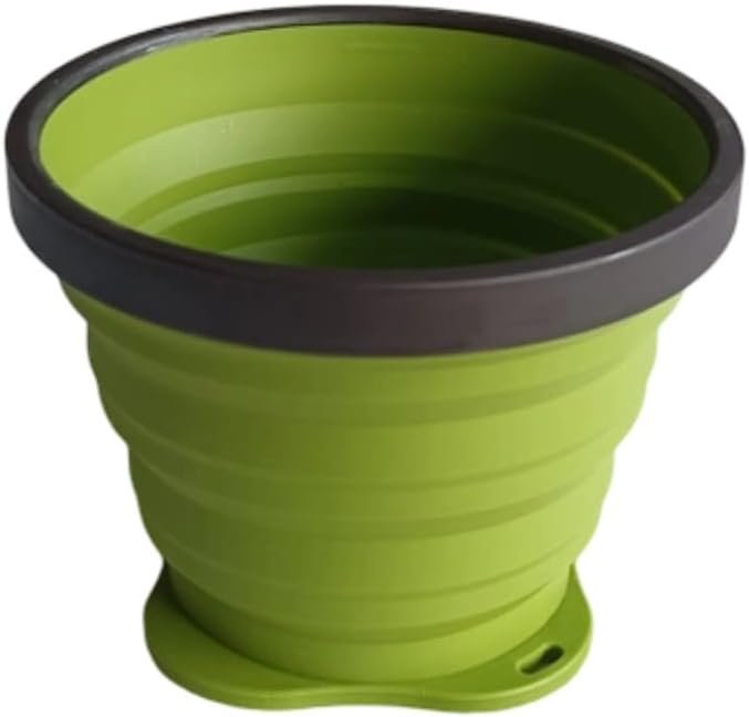 250ml Collapsible Silicone Camping Cup - Portable Foldable Drinking Mug for Outdoor, Hiking & Travel(Olive)