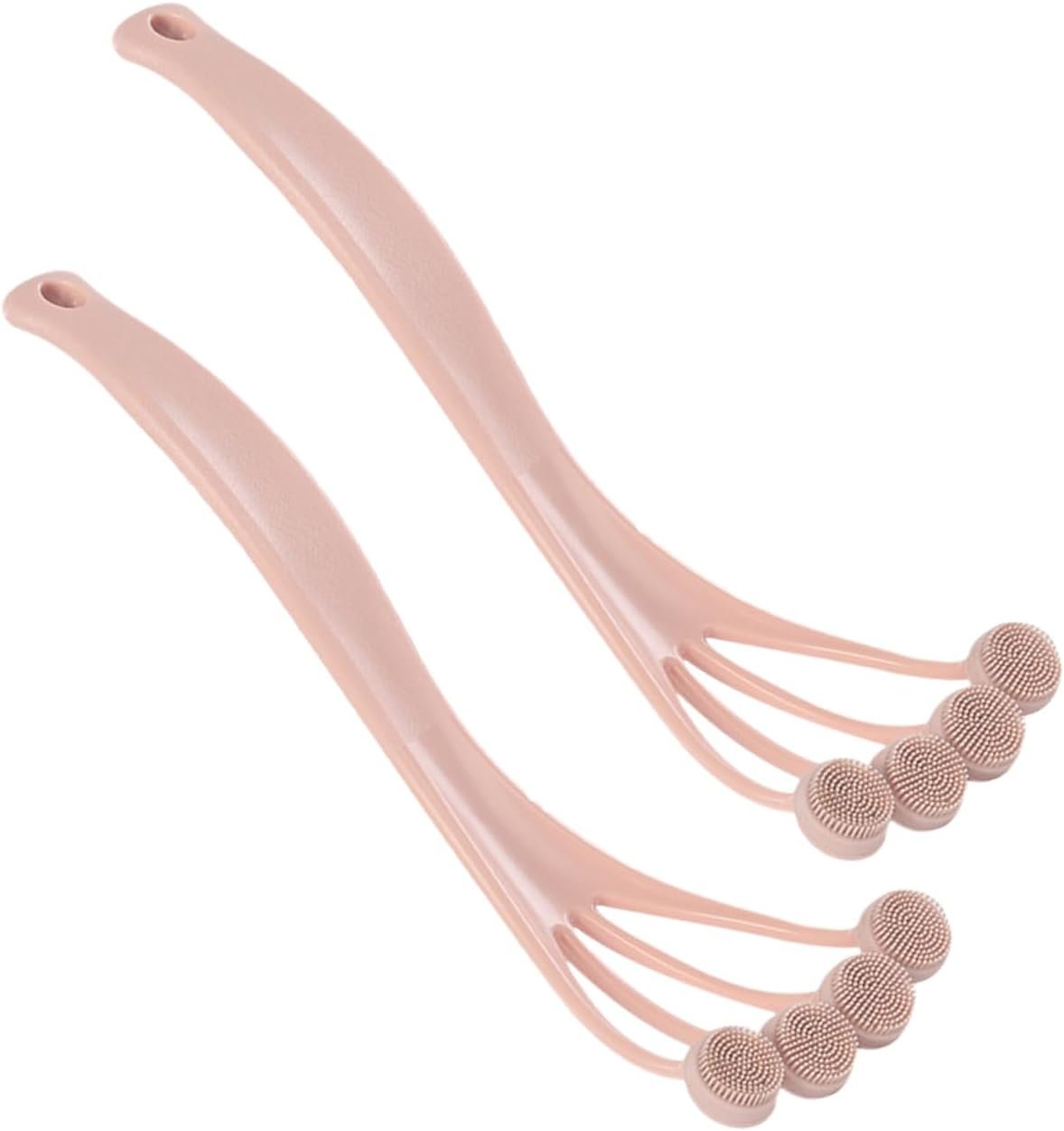 2Pcs Long Handle Silicone Bathing Brush Portable Body Scrubber for Comfortable Exfoliation Practical Back Scrubber for Deep Cleansing Shower Bath