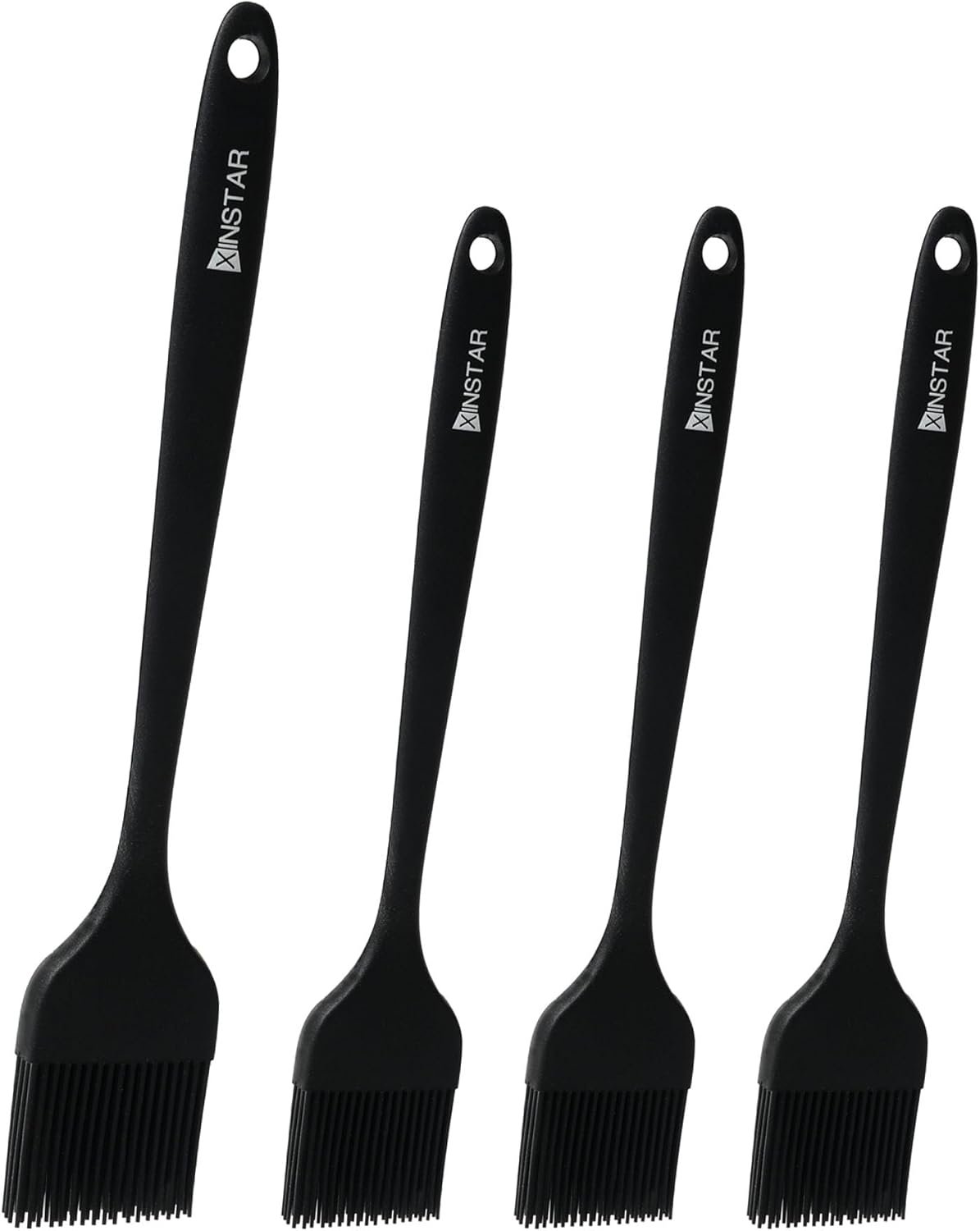 4 Pack Silicone Basting Pastry Brushes; Heat Resistant Pastry Brush ;Enhance Your Grill and Baking Skills with Our Heavy-Duty Steel Core Brush - Ideal for Cooking Enthusiasts and Pros Alike