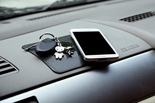 AyAsA Silicone Anti-Slip Mat, 6 x 4 inches, Black, Universal Fit for SUV and Passenger Car Dashboard