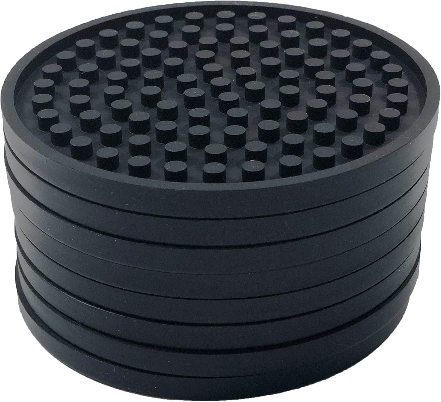Better Kitchen Products 8 Piece Silicone Coaster Set, Black