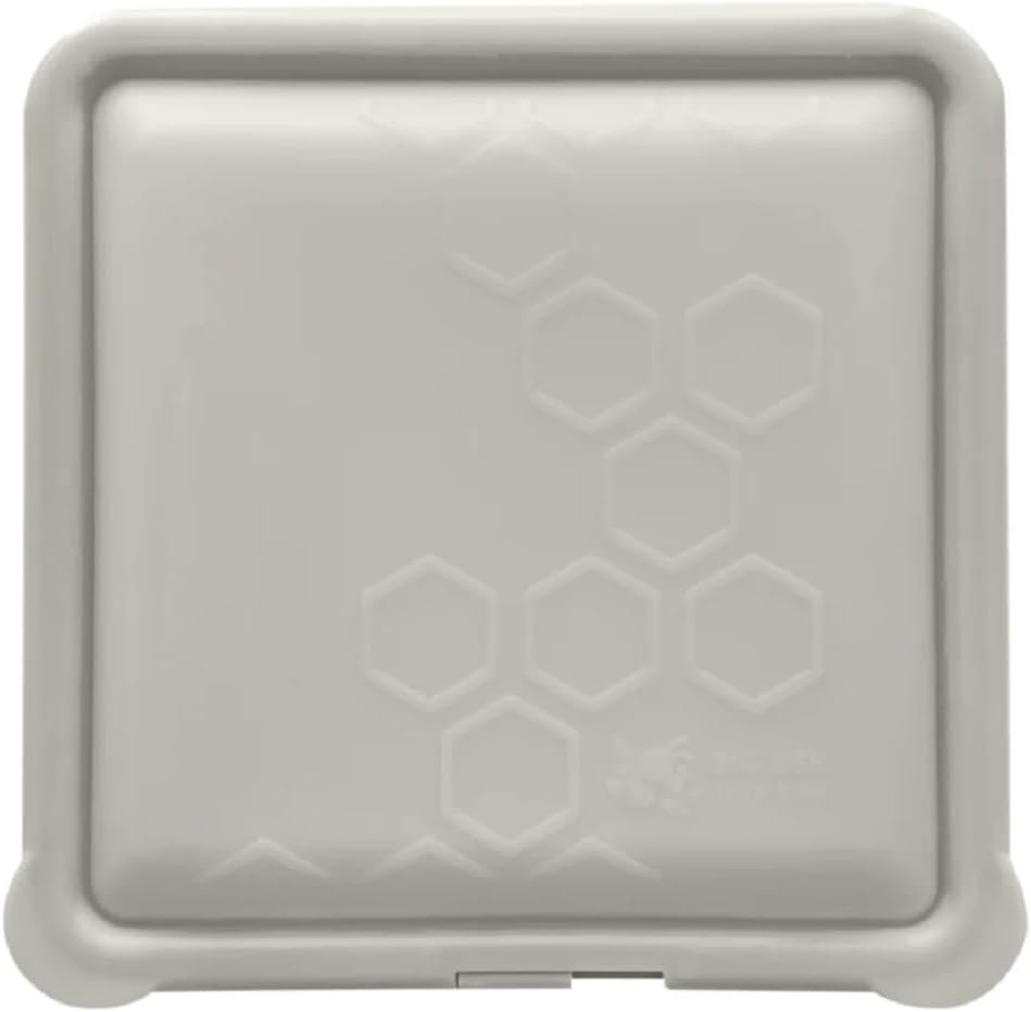 Big Bee, Little Bee - SoftShell Reusable Silicone Food Storage Container with Connected Clamshell Lid, Easy to Clean, Snaps Closed, Microwave, Freezer & Dishwasher Safe (Stone)