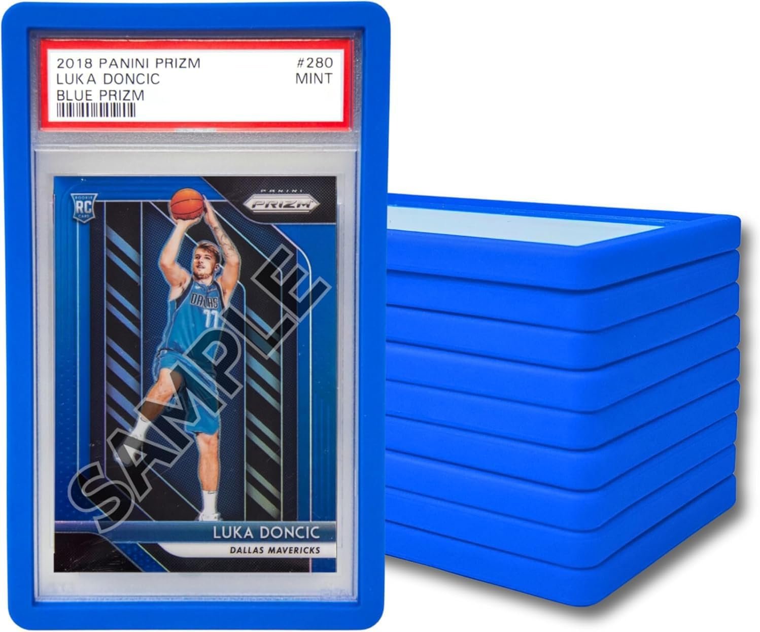 Bumper Guard Protector for PSA Slabs - 10 Count, Snap-Fit Design for PSA Graded Slabs, Stylish Display and Secure Protection – Blue