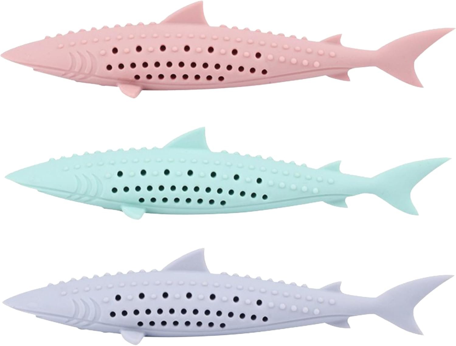 Cat Chew Toy, 3Pcs Fish Shaped Cat Toothbrush Safe Silicone Cat Toys with Catnip Simulation, Cat Catnip Toys Teeth Cleaning Tools for Pet Kitten Kitty, cat chew Toy