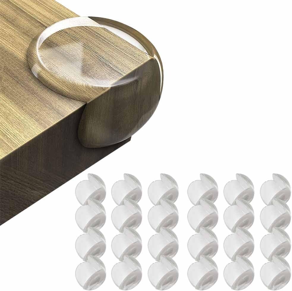 Corner Protector- 24 Pack - Silicone Transparent Guard for Furniture - Table Corner - Child Safety Bumper for Proofing