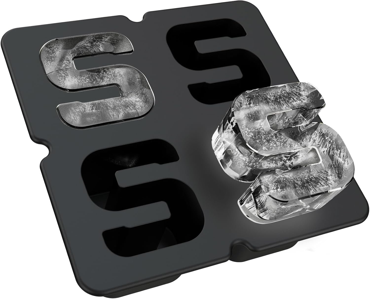 Customized Lette S Ice Cube Mold -Letter Silicone Ice Mold for Custom Ice Cube Mold and Baking Chocolate and Crafting Letter Molds, Ice Cube Molds for Cocktails & Whiskey with Custom Letters