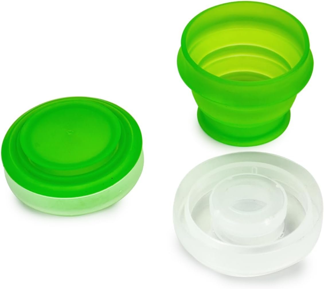 Deke Home 2 Pack Silicone Collapsible Travel Water Cup,Portable Camping Cup with Lids Food Grade Mugs Set for Outdoor Drinking. Collapsible Travel Water Cup,