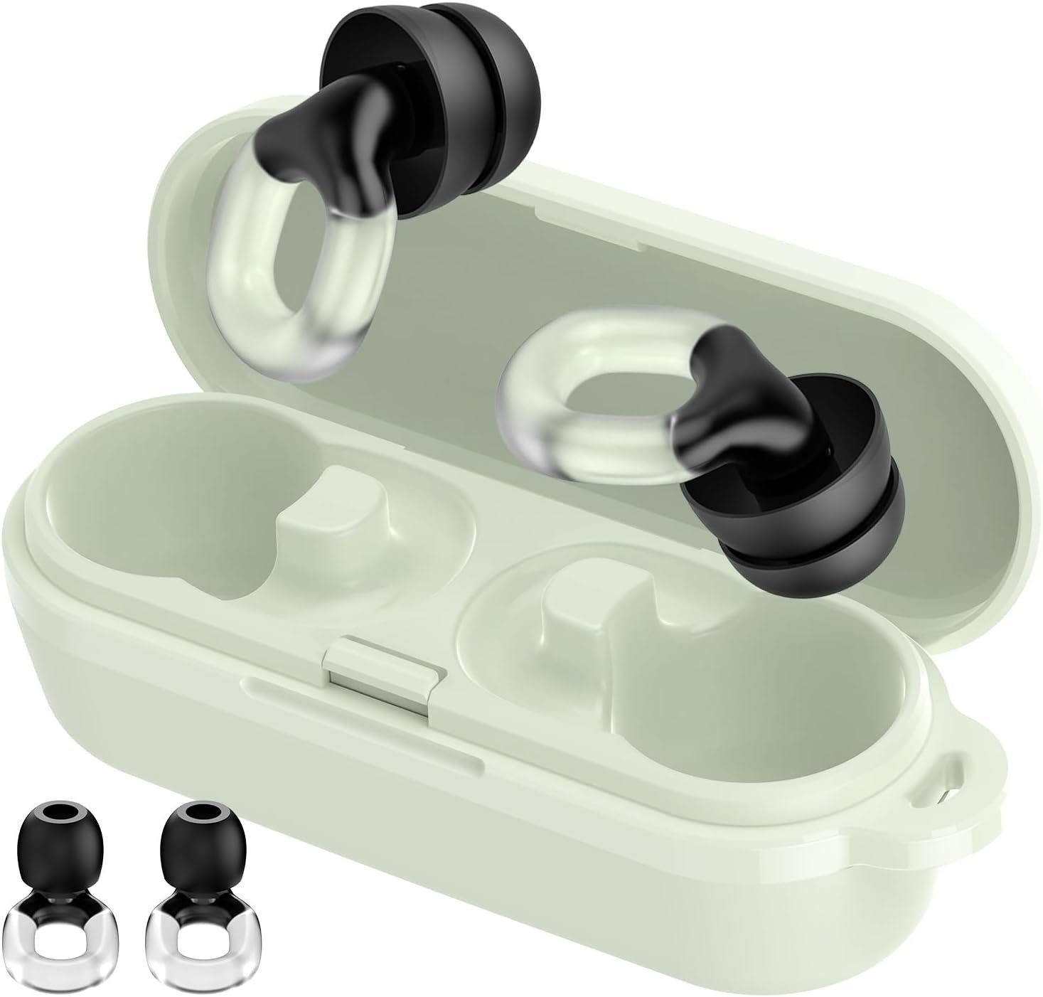 Ear Plugs for Sleeping Noise Cancelling, 35dB Noise Reduction Earplugs Reusable Soft Silicone, 14 Eartips & Carry Case, Replaceable Single/Double Earpieces for Sleep, Focus, Events, Noise Sensitivity