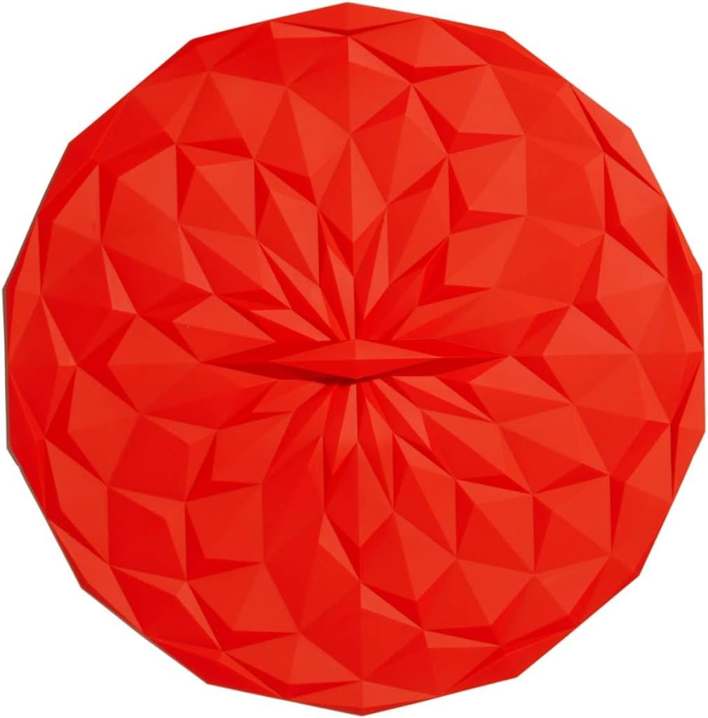 GIR: Get It Right Silicone Suction Lids - Heat Resistant Microwave Splatter Cover for Bowls, Plates, Pots - Oven, Fridge, and Freezer Safe - 10 Inches, Red