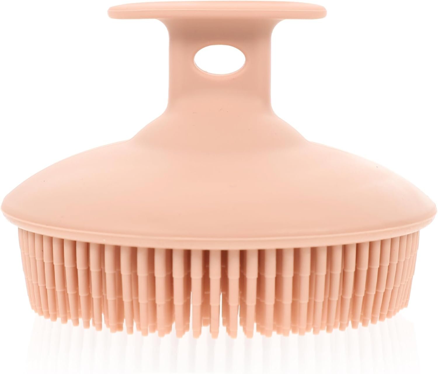 Gatuida Silicone Bathing Brush Shower Silicone Scrubber for Gentle Exfoliation Ergonomic Handle for Easy Use for Daily Skin Care and Home Travel Skin Color
