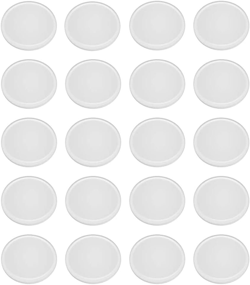 Glass Table Top Anti Slip Bumpers 20PCS Non-Adhesive Silicone Pads for Glass Table Stopper (0.79 inch Diameter)