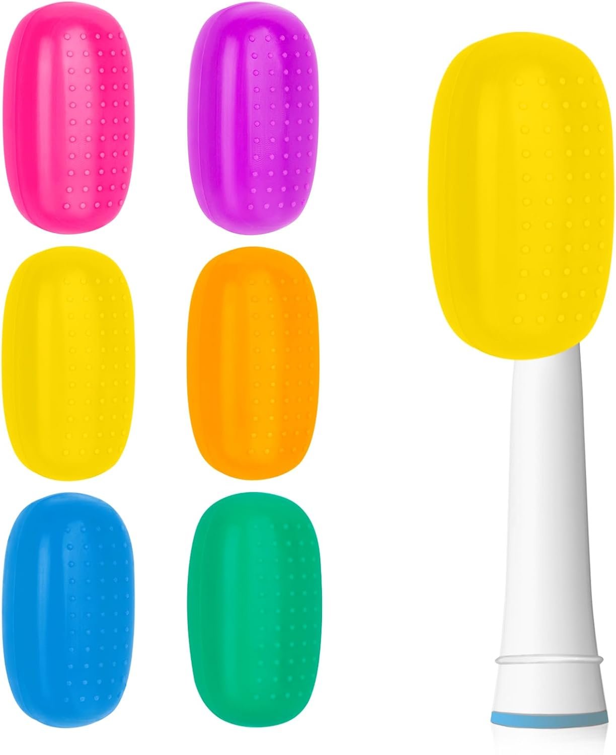 Hooqict 6 Pack Toothbrush Covers Toothbrush Head Cover Caps Silicone Toothbrush Protector Cap Travel Toothbrush Holder for Kids Adults Household, Travel, Bathroom, School, Camping