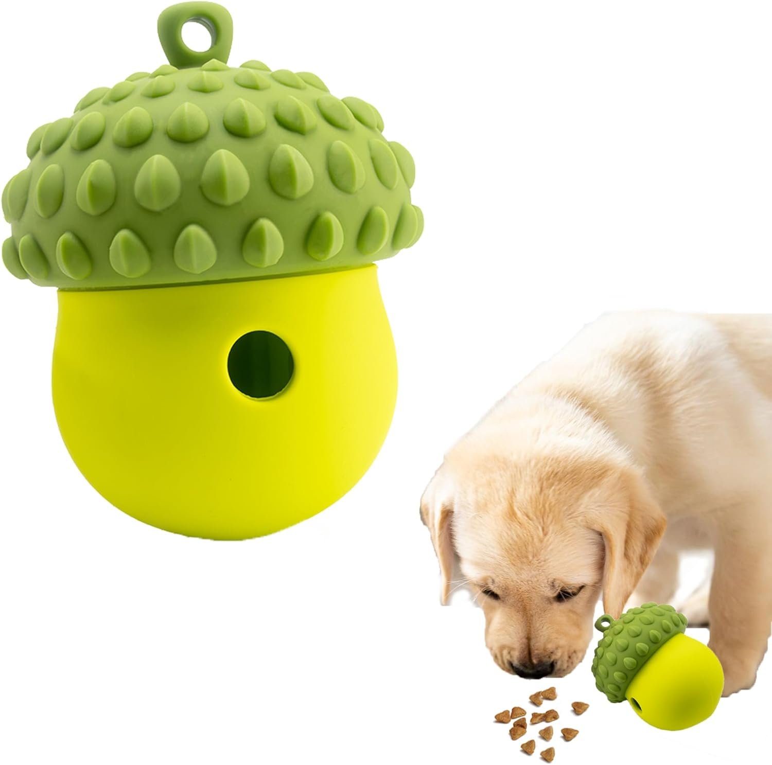 Interactive Dog Toys for Small Dogs & Puppy - Treat Dispensing Dog Puzzle Toy, Puppy Teething Toys to Keep Them Busy, Dog Birthday Toy for Moderate Chewers, Gifts for Dogs, Green