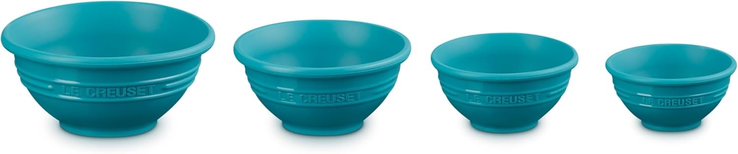 Le Creuset Silicone Prep Bowls, Set of 4, Caribbean