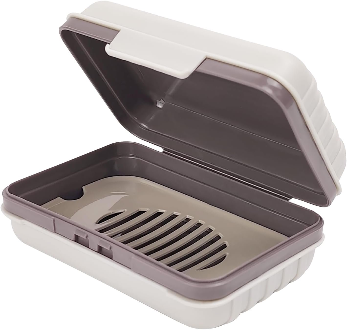 Leakproof Travel Soap Case with Lid and Removable Drain Tray - Portable Bar Soap Holder for Travel, Camping, Gym, Outdoor Use - Fits Most Standard Soaps - Made of Durable PP Plastic