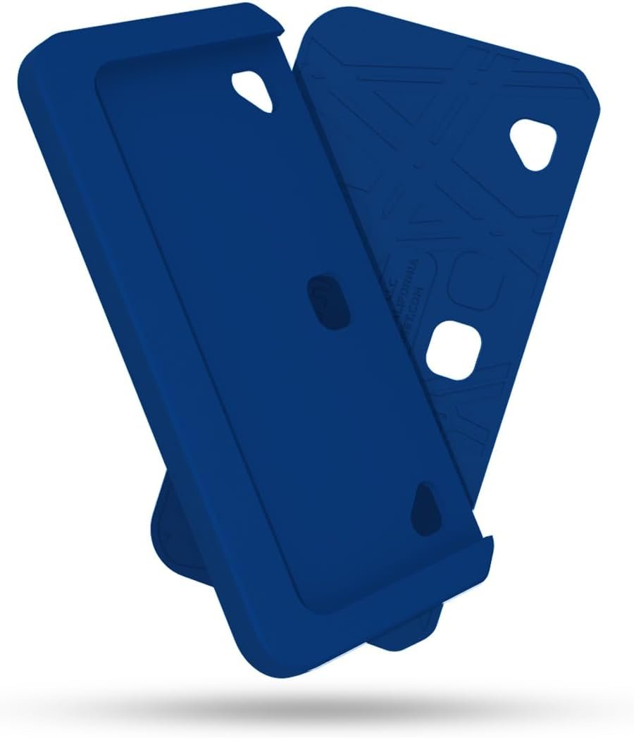 License Plate Frame. Flexible, 2 Piece Design by Frame Planet. 1 Pack. Noise Reduction, Anti-Scratch, Weatherproof, Premium Silicone, Modern Design. Color: Deep Sea (Blue).