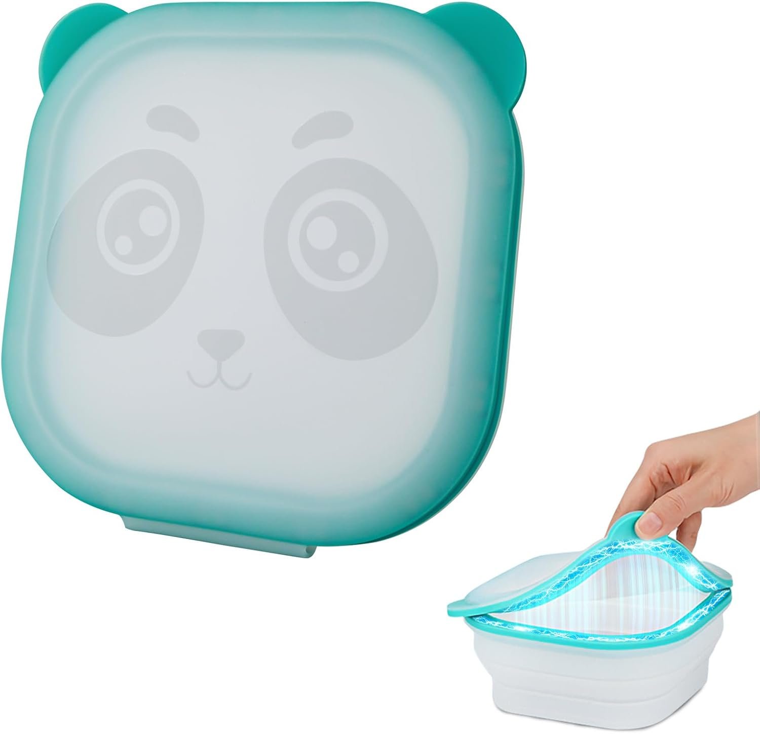 Magnetic Storage Box,Silicone Food Storage Container,Bread Box for Kitchen Countertop Collapsible Food Storage Containers,Food Storage Containers With Lids,Keeps Fruits and Fresh food Longer