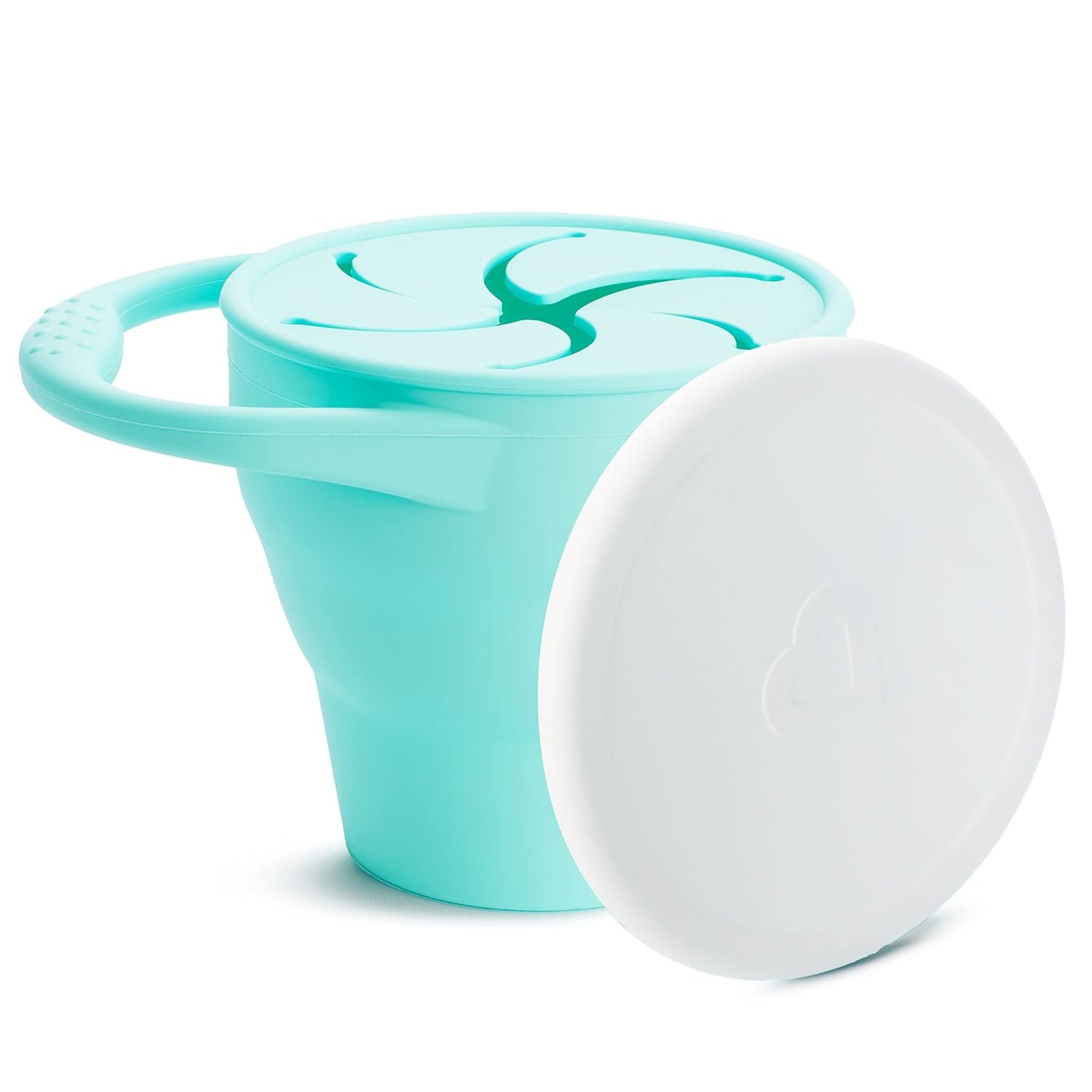 Munchkin C’est Silicone! Snack Catcher Toddler Snack Cup with Lid, Mint