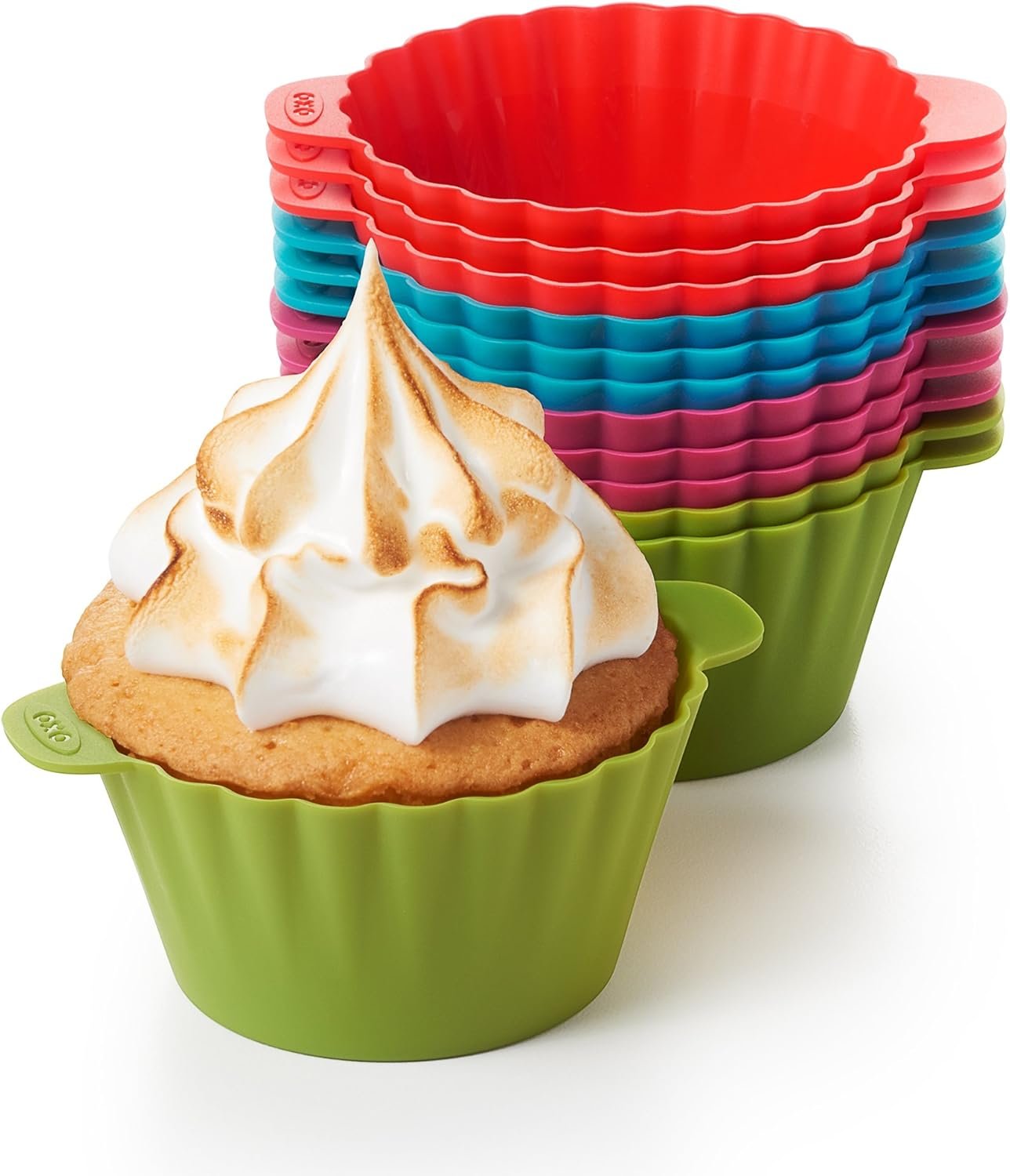 OXO Good Grips Silicone Baking Cups, Multicolor 3 oz.(Pack of 12)