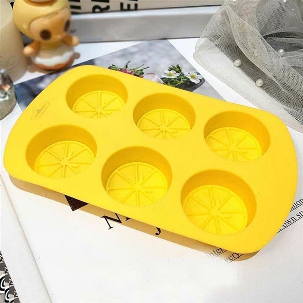 Orange Silicone Molds Fruit Shaped 3D Lemon Fondant Mold Chocolate Candy Cupcake Dessert Candle Decoration Biscuit Sugar Baking Mold for Cake Ice Cream Model, Fondant and Gum Paste Molds