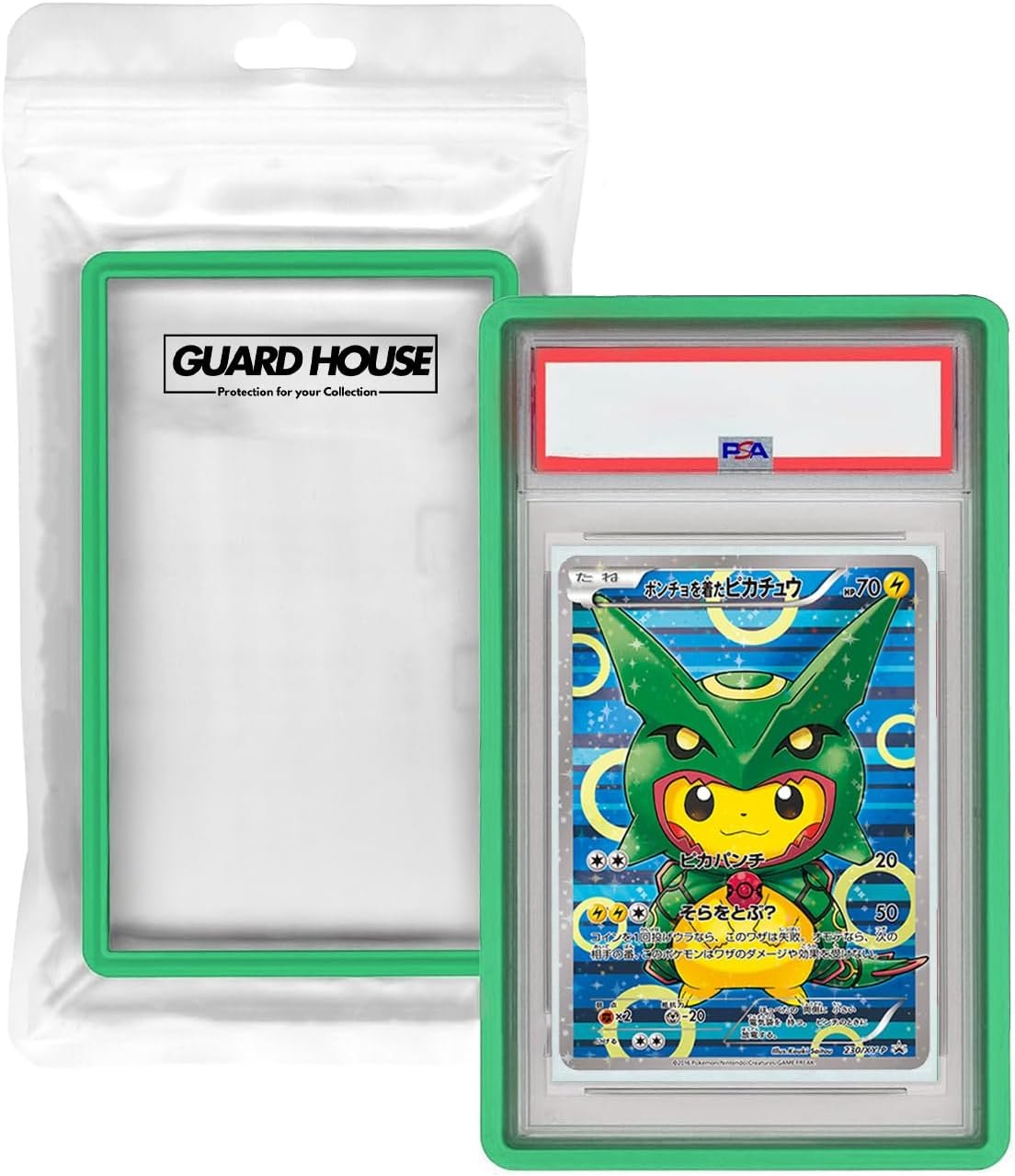 PSA Slab Protector | Silicone Bumper Guard for PSA Graded Cards | Protect & Show Off Your Collection (Green)