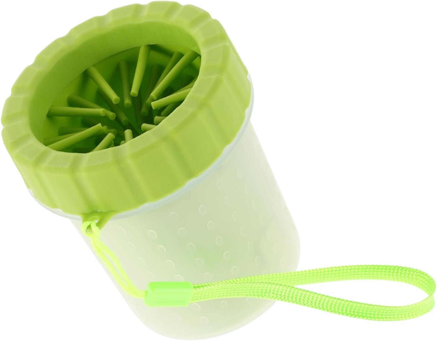 Portable Dog Paw Washer Cup Gentle Cleaning for Medium Dogs Cats Reduces Mud Tracking Convenient Strap for Enhances Pet Care Routine Keeps Your Home