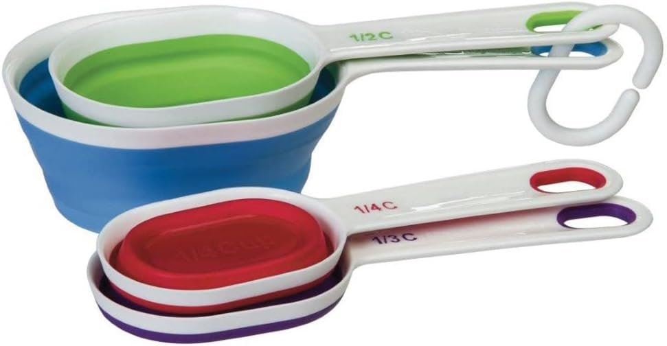 Progressive International Prepworks by Progressive BA-545 Collapsible Measuring Cups - Set of 5, Space Saving Collapsible, Great For Narrow Containers
