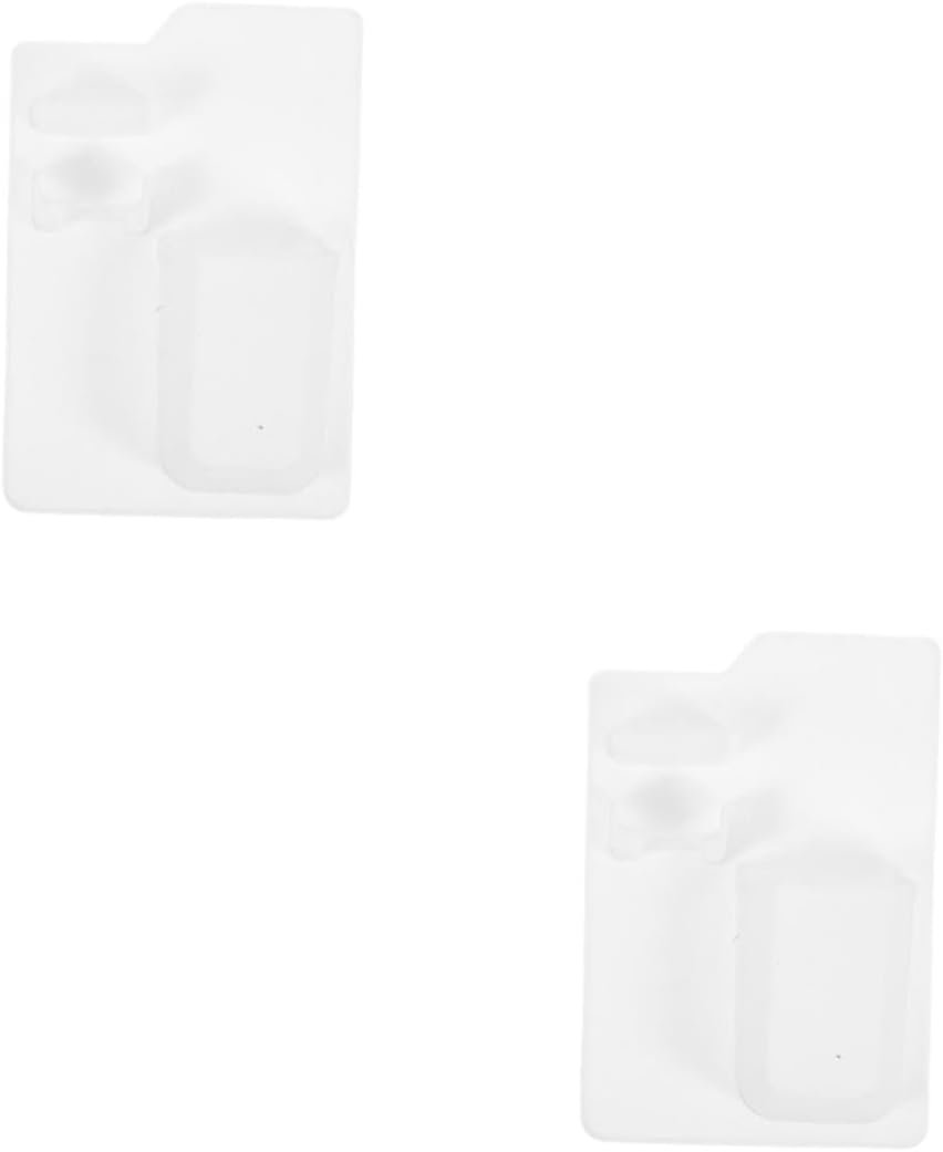 SMASOLO 2pcs Wall-Mounted Silicone Toothbrush Rack Holder Self-Adhesive Storage Organizer Space-Saving Design for Bathroom Keeps Toothbrushes Dry and Clean