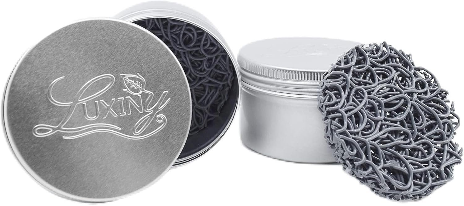 Shampoo Bar Holder Tins & Travel Soap Case, with Soap Saver Pad Lift, Helps Bars Last Longer (2 Portable Rust Resistant Containers, 2 Grey Lifts)
