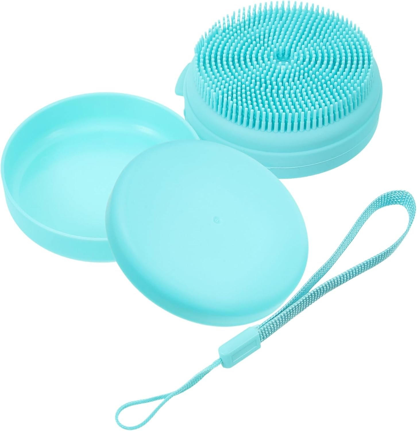 Silicone Bathing Brush Head Scrubber Ergonomic Soft Brush for Adults Non-Slip Design Hanging Rope Portable Shower Exfoliating Tool for Comfortable Cleansing
