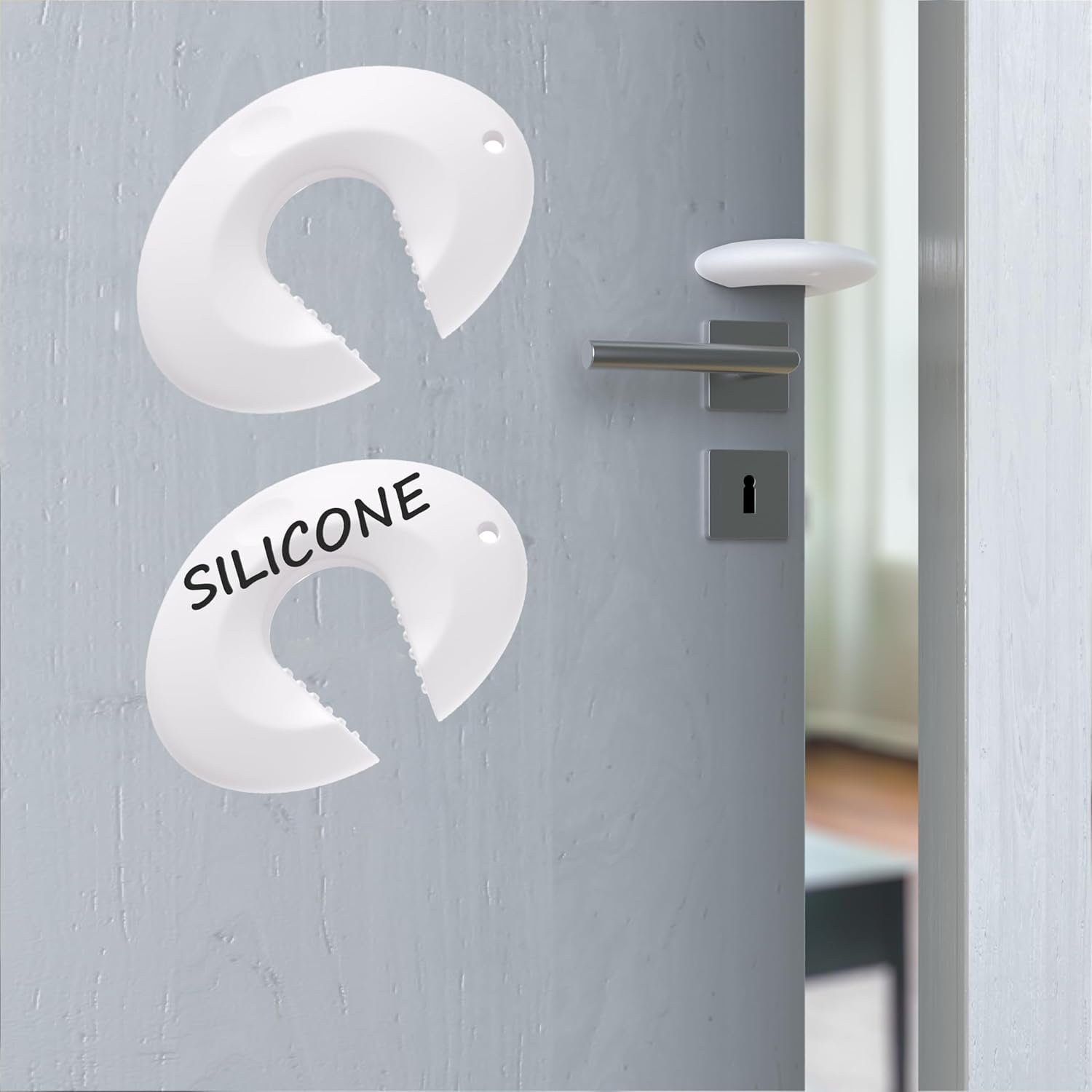 Silicone Door Pinch Guard 2-Pack – Baby Proofing Door Slam Stopper, Door Stopper for Kids Safety, Baby Proof Door Stopper