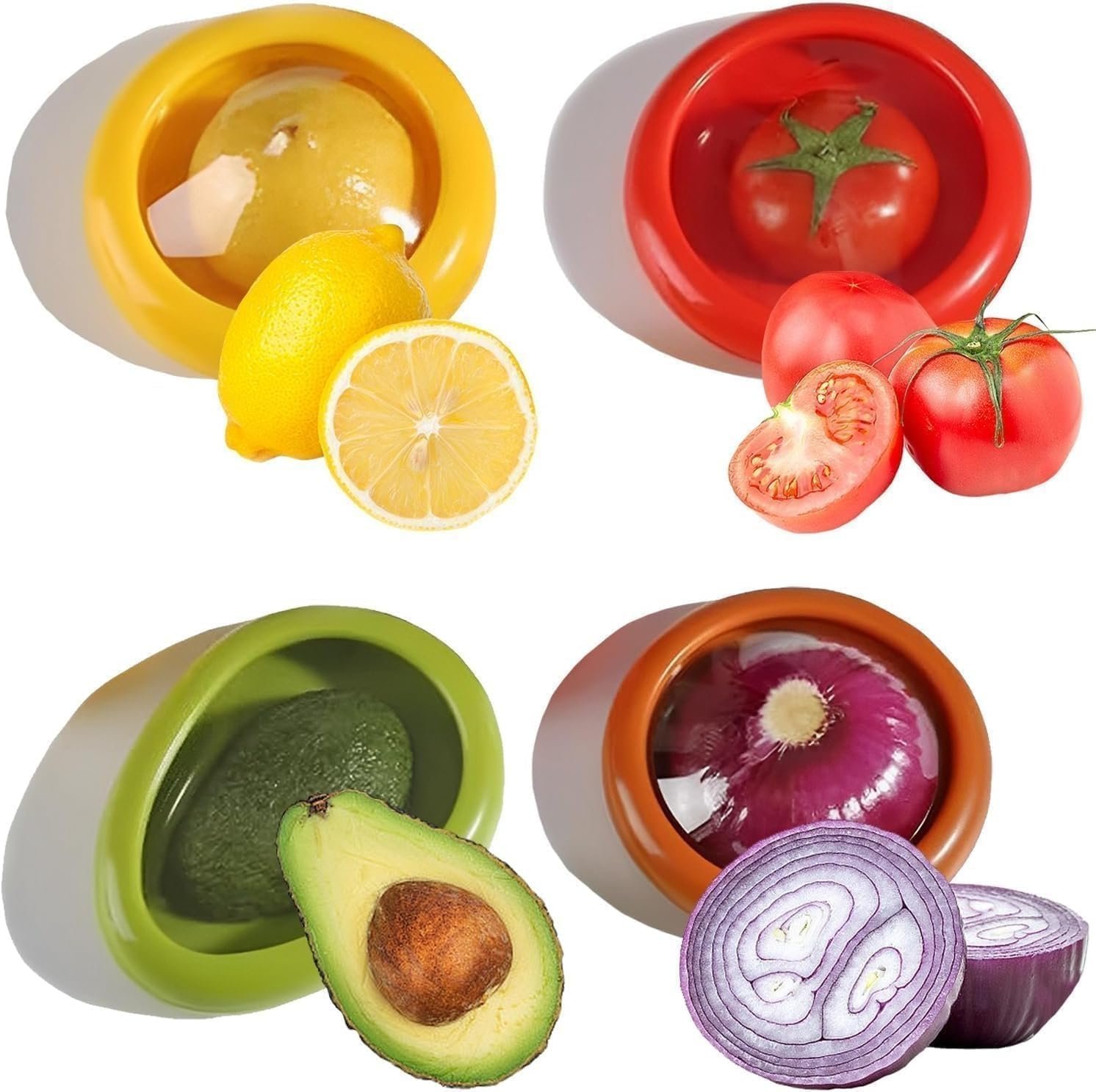 Silicone Fruit Storage Box (4 fresh-keeping boxes)