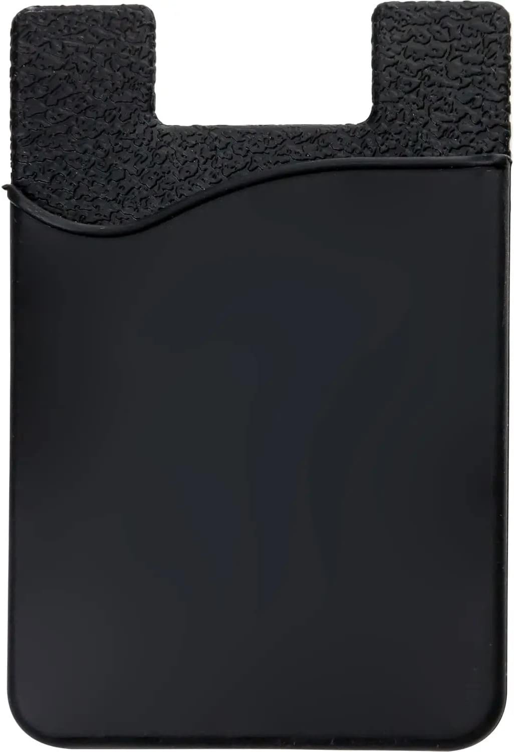Silicone Phone Card Holder Pocket, Stick On Wallet, Adhesive Credit Card Pouch, Compatible with iPhone & Samsung Galaxy - Black