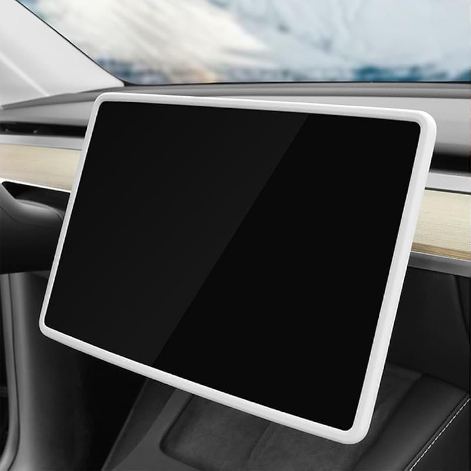 Silicone Rubber Bumper Edge Frame Protector to Protect The Edge of Your Touch Screen for Tesla Model Y& Model 3 2017-2025 Console Touch Screen Display