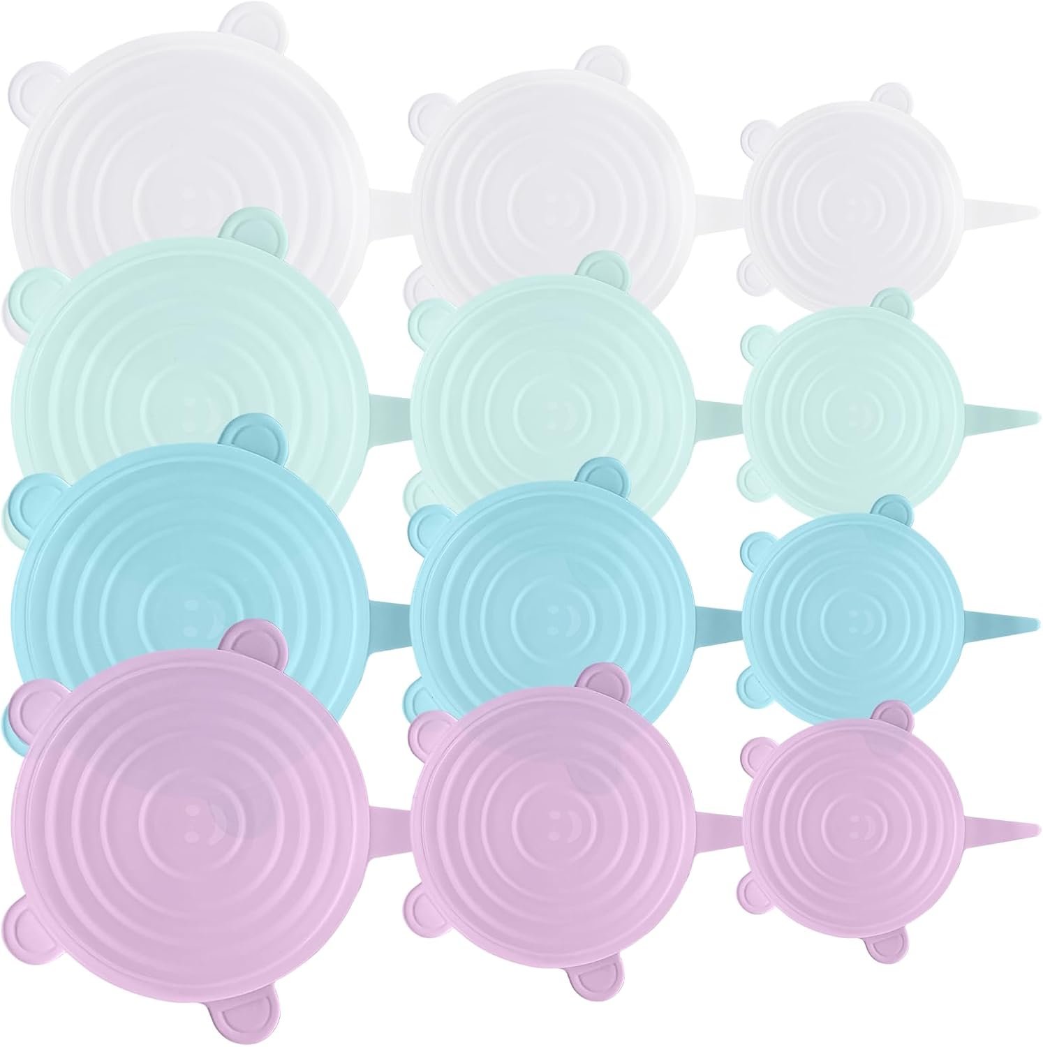 Silicone Stretch Lids Full Size123456789 transparent-light blue