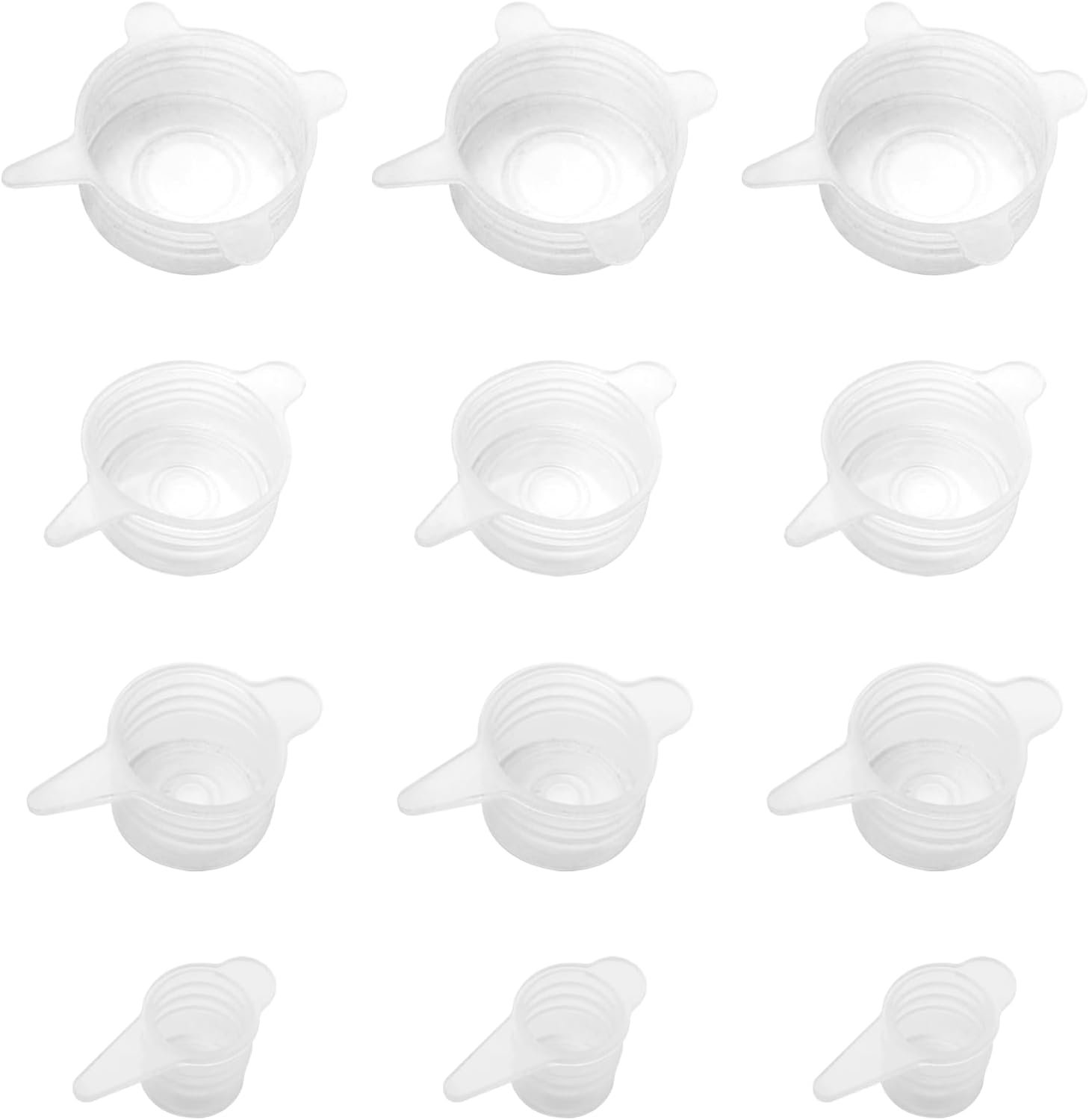 Silicone Stretch Lids,Reusable Silicone Seal lid,Suitable for Small Size Bottle Lid(12 Pack)
