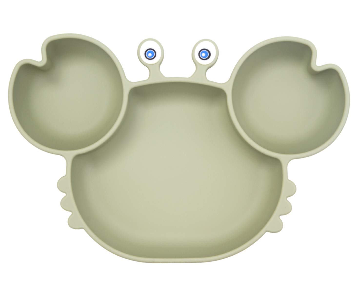 Silicone Suction Plate for Toddlers - Self Feeding Training Divided Plate Dish and Bowl for Baby and Toddler, Fits for Most Highchairs Trays, BPA Free Microwave Dishwasher Safe