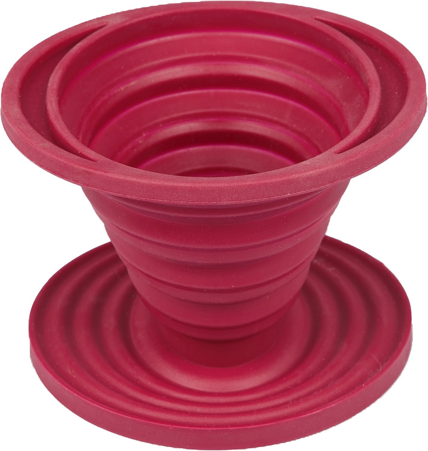 SlickDrip Pour Over Coffee Dripper -Collapsible, Reusable Silicone Coffee Filter Cone- Manual Coffee Brew Maker-Makes One to Two Cups of Strong Brew-Great for Hiking, Camping, Home, Office