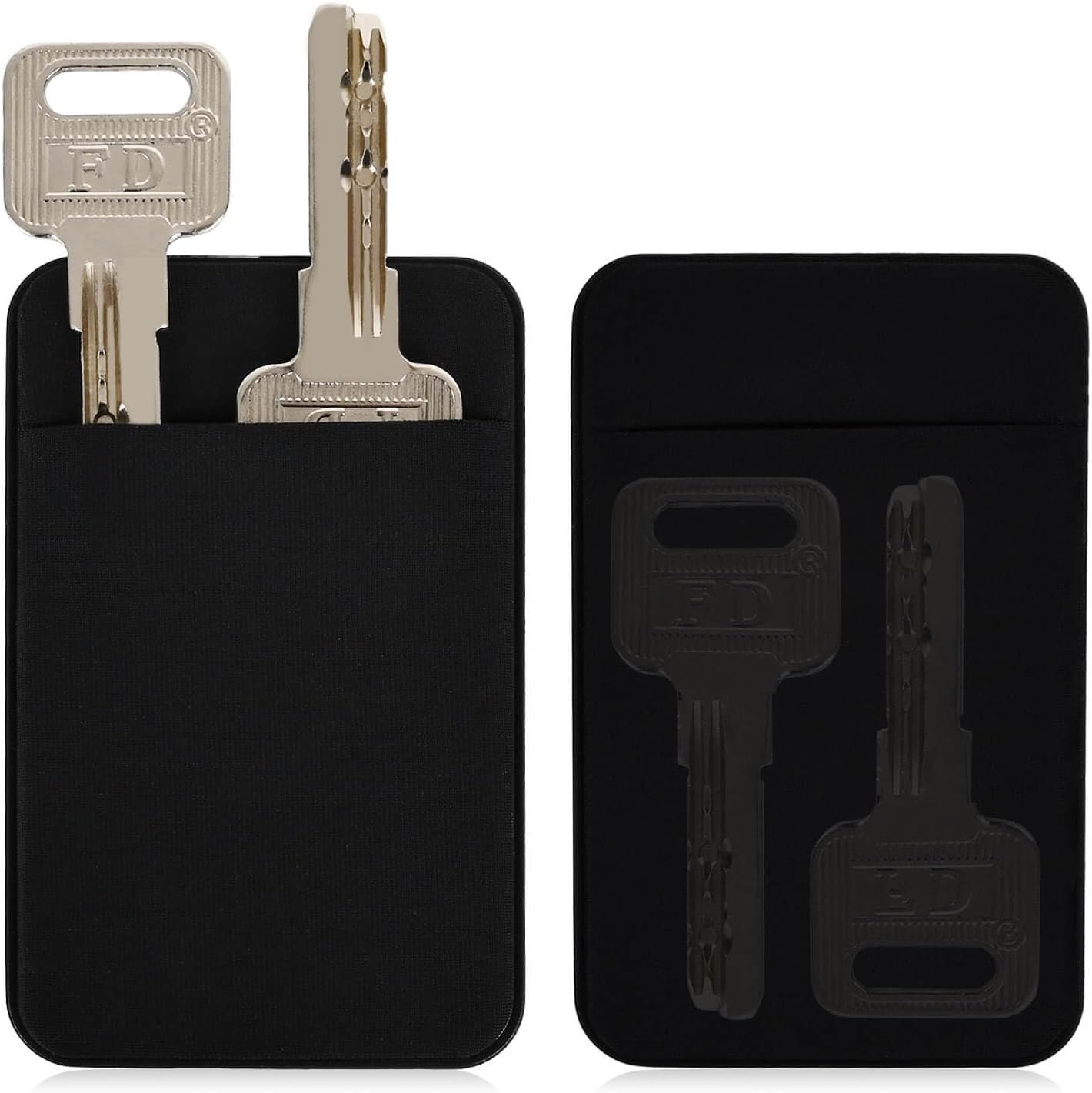Slim Card Holder Sleeve - Ultra Thin Compact Credit Key Organizer With Big Compartment for Wallet