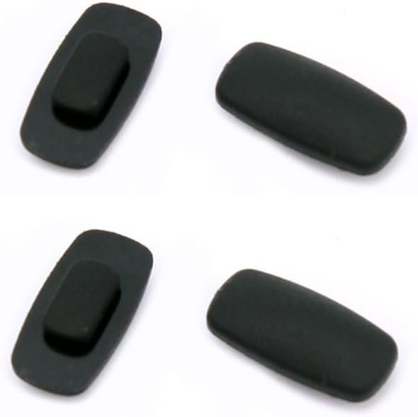 Sunglasses Nose Pads 2 Pairs 13mm Replacement Premium Grade Rectangle Shaped Soft Silicone for Eyeglasses Anti-Slip Slide Push-in