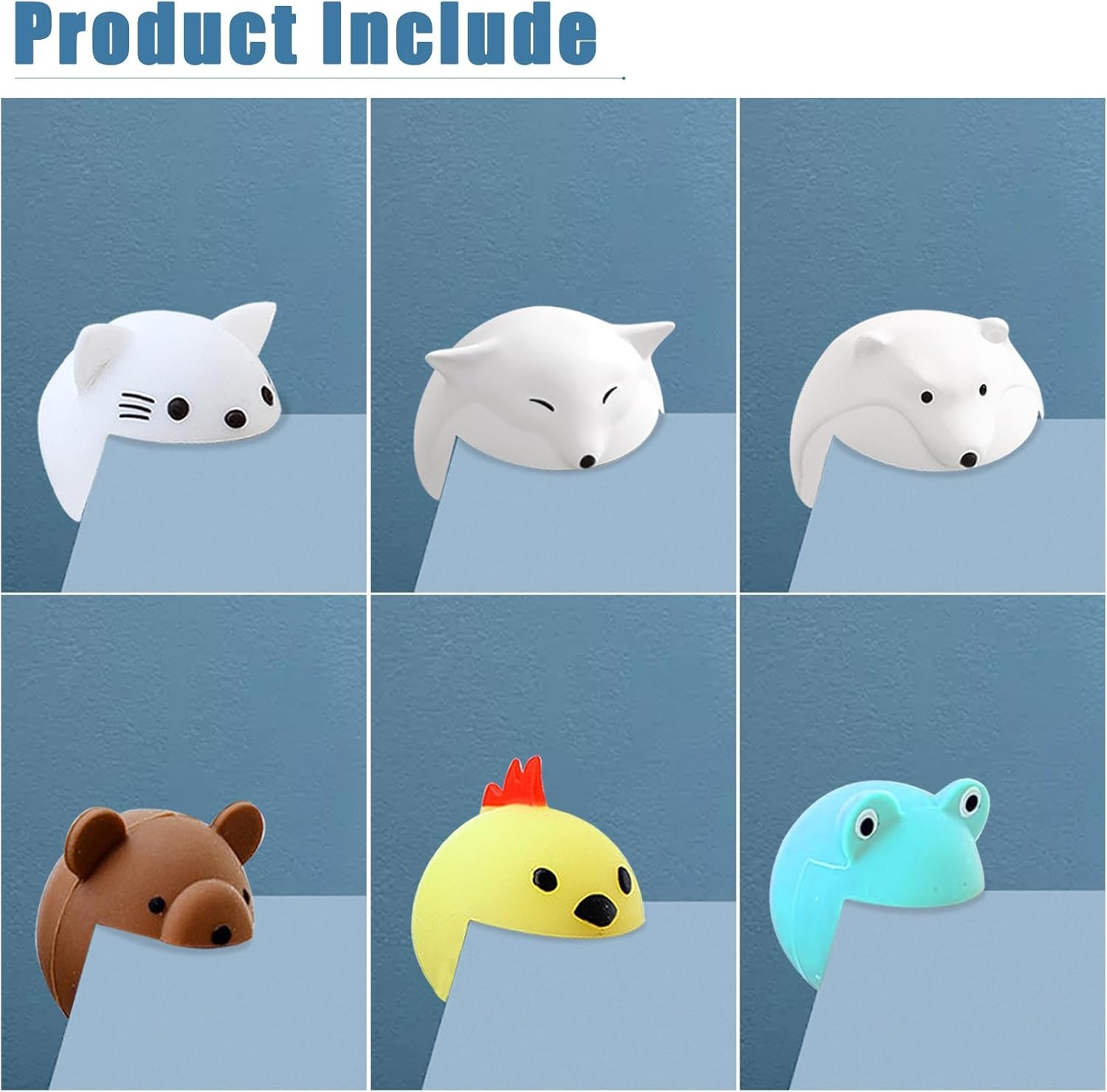 Table Corner Protector for Baby - 6-Pack Silicone Cartoon Shape Edge Bumpers - Baby Proof Furniture Corner Guard