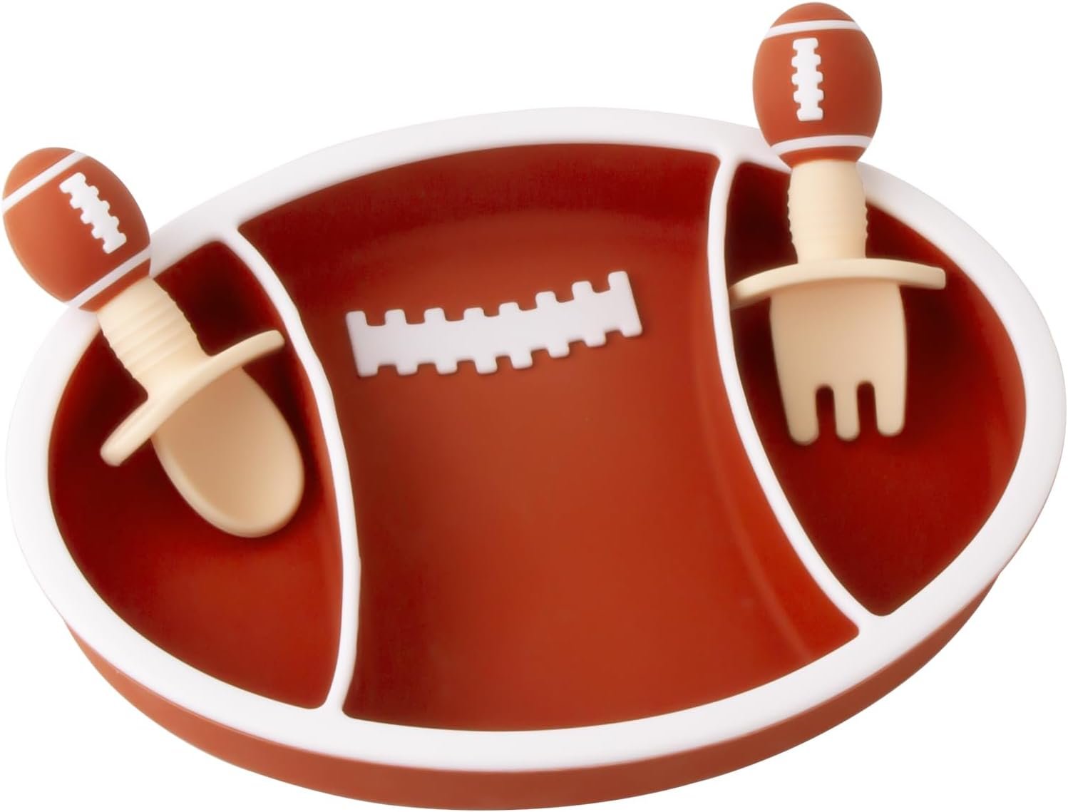 Toddler Plates Silicone, Baby Divided Suction Plate Dish for Toddler Kids Self Feeding, BPA Free Dishwasher and Microwave Safe
