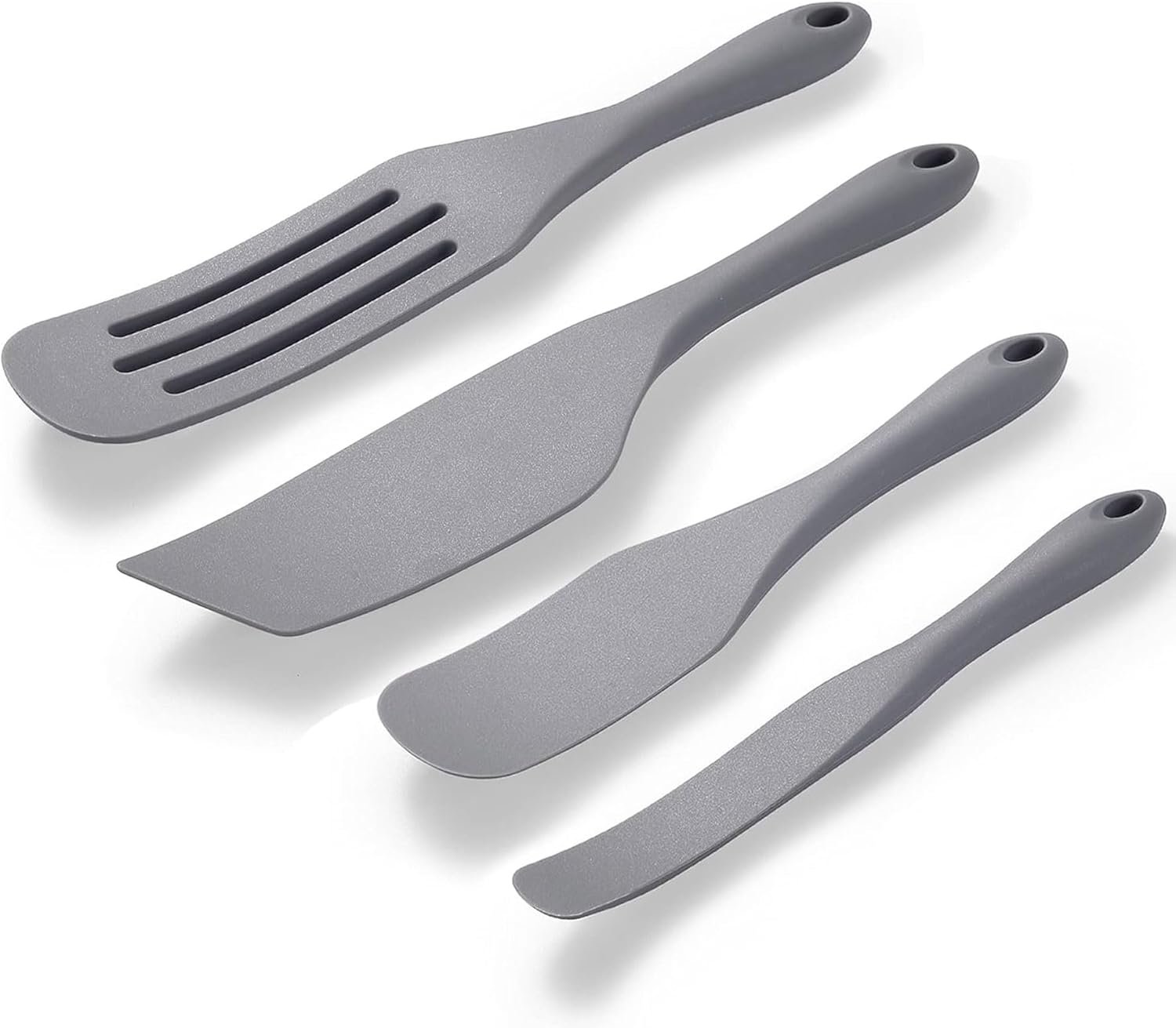 Tongjude Silicone Spurtle Set, Silicone Spatula Set, Heat Resistant Cooking Utensil for Nonstick Cookware, Serving,Baking, Whisking, Smashing, Scooping, Spreading, 4 Piece