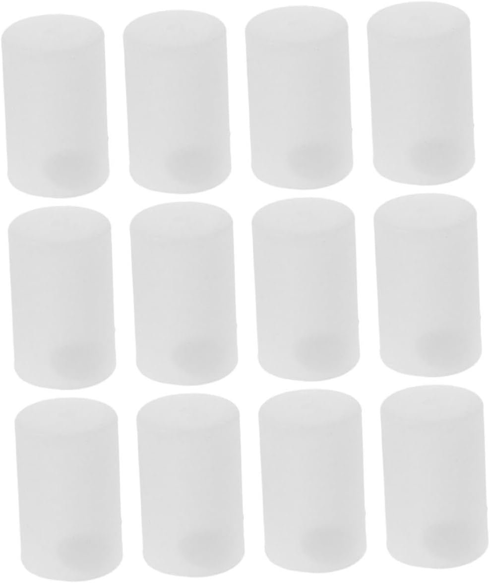 Totority 12pcs Silicone Cabinet Door Bumpers Round Furniture Corner Protectors for Girl Proofing Drawer Handle Guards Translucent Protectors