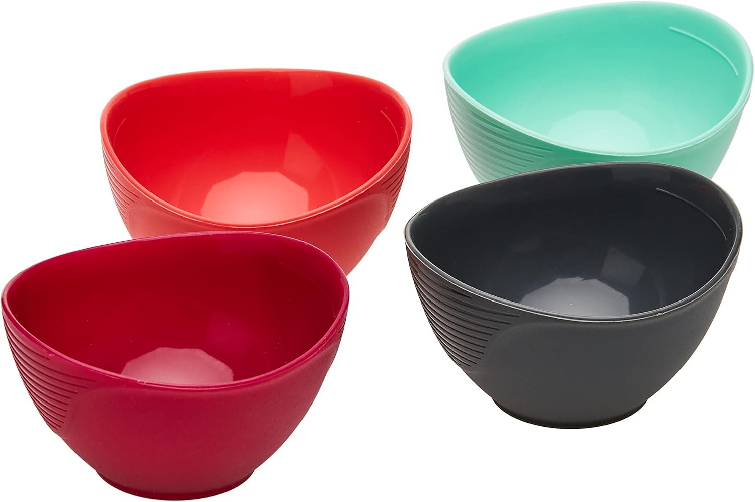 Trudeau Silicone Set Pinch Bowls, Set of 4, 4x2x3, Assorted