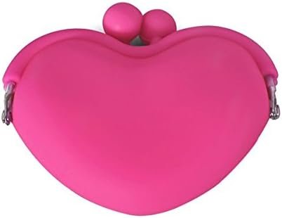 Uhugu Magenta Cute Candy Silicone Key Coin Tray Change Wallet Purse Bag Pouch Case