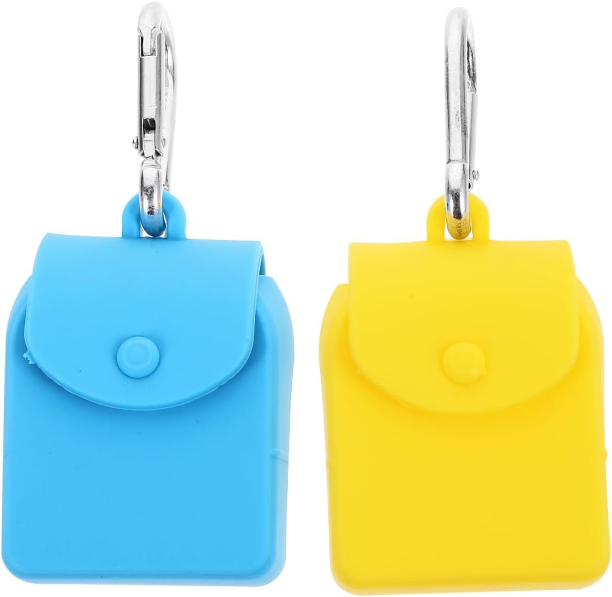 VALICLUD 2pcs Mini Keychain Coin Storage Bag Mini Backpack Keychain Mini Purse Organizer Coin Pouch Keychain Blue Keychain Cable Organizer Bag Key Holder Wallet Keychain Food Grade Silicone