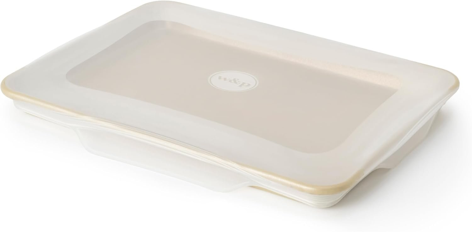W&P Reusable Silicone Stretch Lid, Casserole (9 x 13) Set of 1, Dishwasher Safe, Freezer Safe, LFGB/Premium Silicone, Microwave Safe, Clear