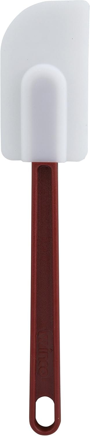 Winco Flat Silicone Spatula, 10-Inch, , White