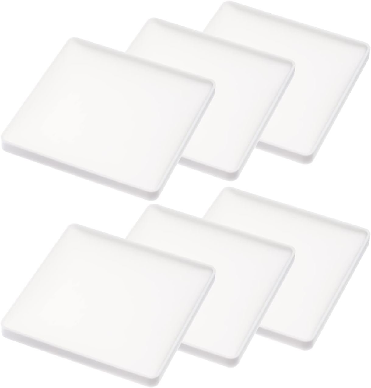 Yamazaki Home Tower Modern Table Drink Coasters (Set of 6) - Square - Silicone
